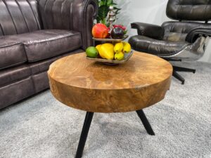 Holztisch Unikate Coin Teak