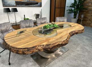 Design Esszimmertisch aus Massivholz Design Esszimmertisch