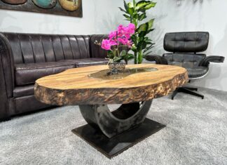 Nachhaltiger Couchtisch aus recyceltem Holz Beitrag Nachhaltiger Couchtisch