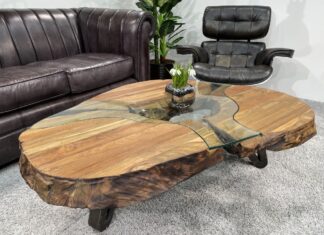 Holz Couchtisch Fjord Holz Couchtisch