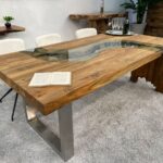 Möbel Schreibtisch aus Altholz