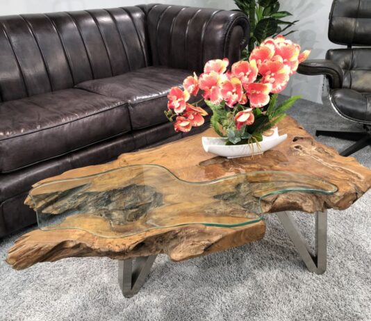 Couchtisch modern mit Glaseinlage LAKESIDE Beitrag Couchtisch modern mit Glaseinlage Lakeside