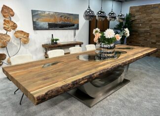 Esstisch aus massivem Holz „Deep Island“ 350 x 120 Beitrag Esstisch aus massivem Holz Deep Island 350 x 120 cm