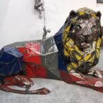 Kunst Skulpturen aus recyceltem Metall