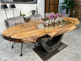 Sustainable dining tables made from tree roots Post Sustainable dining table made from solid wood