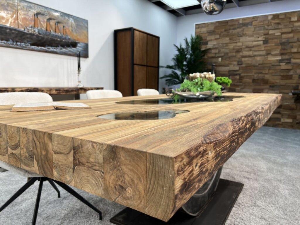 Esstische aus Massivholz Designtisch Unikat Massivhol Esszimmertisch Deep Island