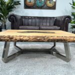 Designtisch Wohnzimmer aus recyceltem Holz Eos