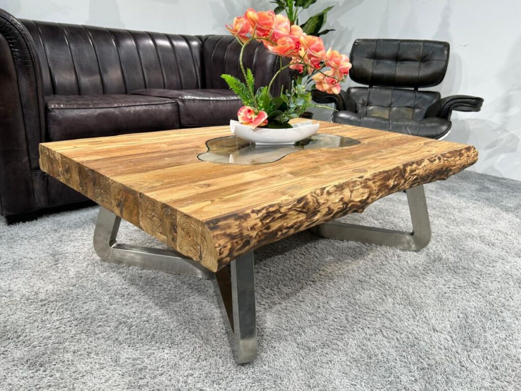 Wohnzimmertisch aus Massivholz Massivholztisch Couchtisch Eos Unikat