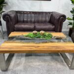 Nachhaltiger Couchtisch aus recyceltem Holz Elements