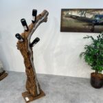 Weinregal recyceltes Holz Teak Design