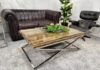 Beitrag Couchtisch mit Glaselement Essence aus Massivholz