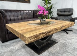 Nachhaltiger Wohnzimmertisch aus recyceltem Holz Beitrag Nachhaltiger Wohnzimmertisch aus recyceltem Holz