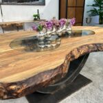 Designtisch Esszimmertisch Fusion aus recyceltem Holz