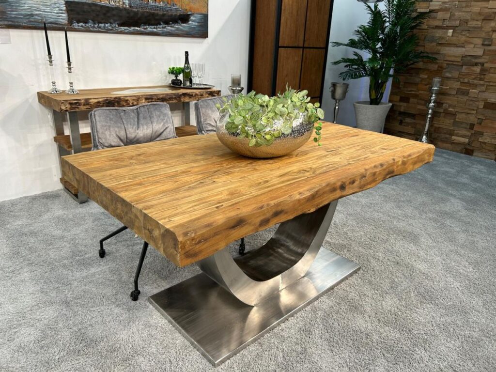 Massive Esstische aus Holz, 300 cm lang Nachhaltige Esstische aus massivem Holz Deep Island