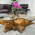 Couchtisch Holz: Designtisch “Leaf”