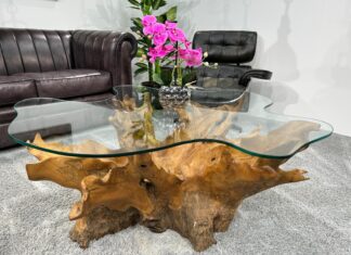 Couchtisch Holz: Designtisch „Leaf“ Beitrag Couchtisch Holz Leaf
