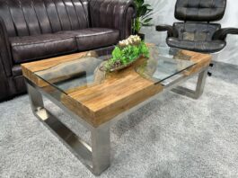 Rectangular coffee tables with live edge Post rectangular coffee tables with live edge