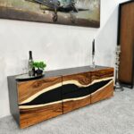 Massivholz Altholz Sideboard Black Forest