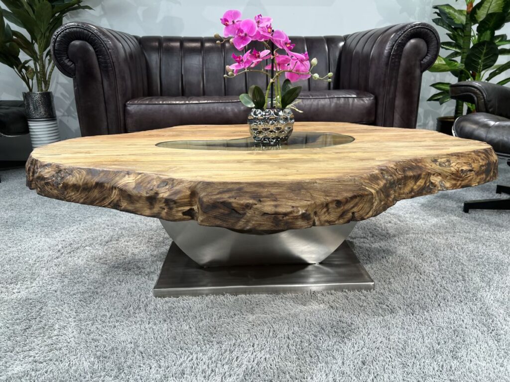 Couchtische aus Massivholz Design Wohnzimmertisch Fusion aus Altholz