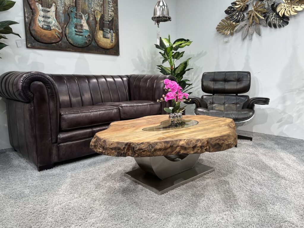 Couchtische aus Massivholz Designtisch aus recyceltem Holz Fusion