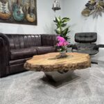 Designtisch aus recyceltem Holz Fusion