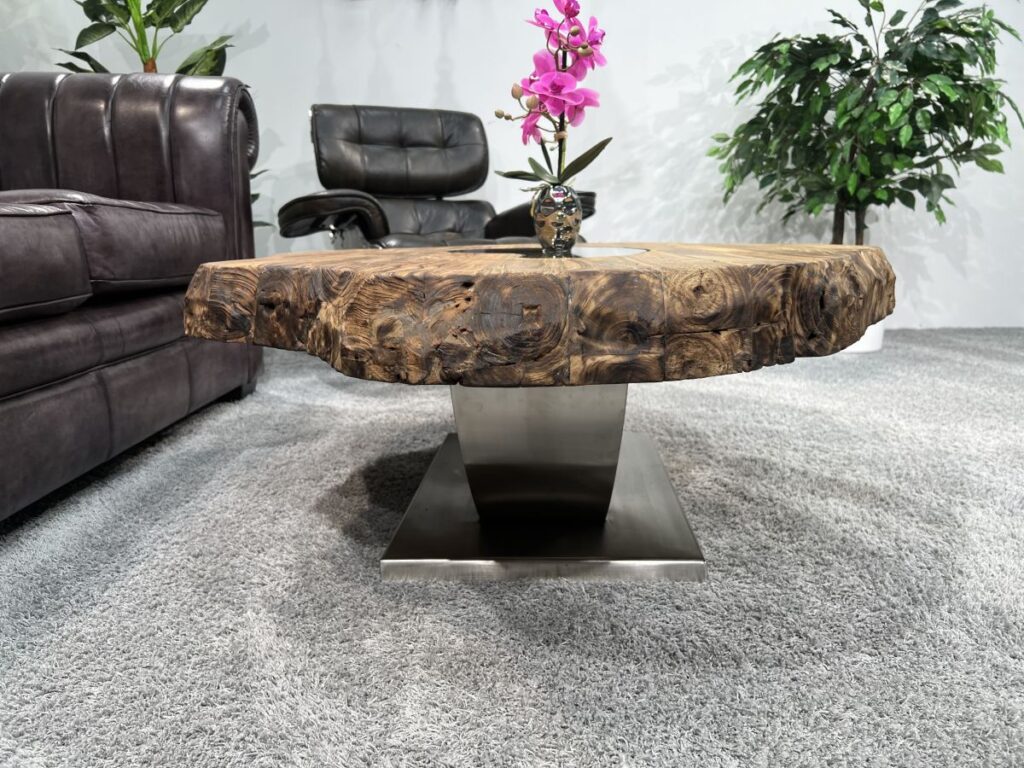 Couchtische aus Massivholz Massivholz Wohnzimmertisch Fusion aus Altholz
