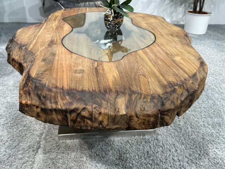 Couchtisch mit Massivholz-Tischplatte