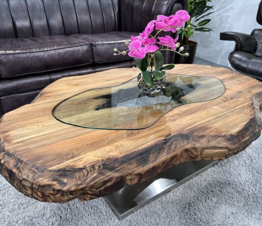 Mesas de comedor y mesas de café con borde de árbol Beitrag Mesas de comedor y mesas de café con borde de árbol