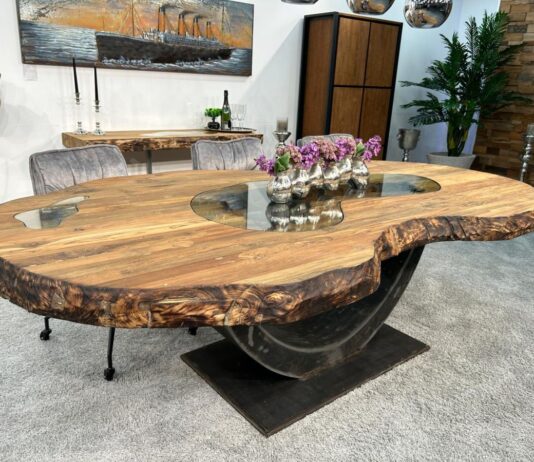 Tables à manger et tables basses durables en bois ancien Contribution Tables à manger durables et table basse en bois ancien