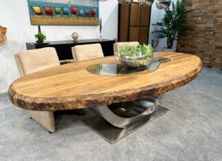 Nachhaltiger Esszimmertisch „Sky Island“ aus recyceltem Holz Beitrag Nachhaltiger Esszimmertisch Sky Island aus recyceltem Holz