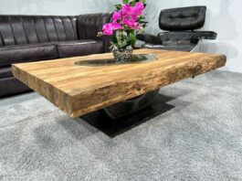 Hochwertige Tische aus Holz,… die Serie „Deep Island“ Couchtisch aus Holz Deep Island