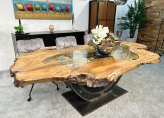 Einzigartiger Esszimmertisch aus Massivholz „Expression“ Beitrag Einzigartiger Esszimmertisch Expression