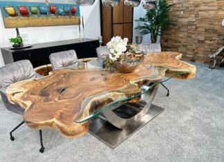 Tisch Kombination „Lakeside Suar“ aus Massivholz Beitrag Tisch Kombination aus Massivholz Lakeside Suar