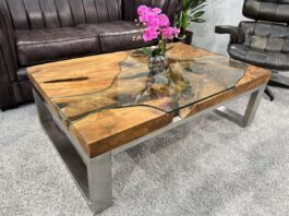 Salontafel van hout „Natural Landscape“ Bijdrage salontafel van hout Natural Landscape