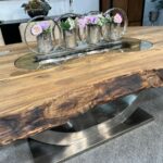 Unikat Esstische aus recyceltem Holz Fusion