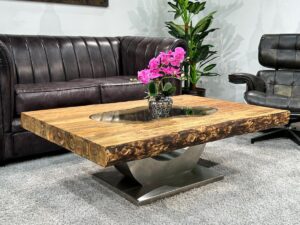 Nachhaltiger Couchtisch aus recyceltem Holz Deep Island nachhaltiger Couchtisch