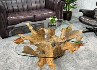 Einzigartiger Baumwurzel-Couchtisch! Einzigartiger Baumwurzel-Couchtisch