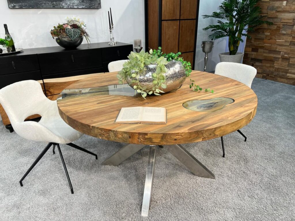 Esstisch rund ETERNIA aus Holz Runder Esstisch Eternia aus Altholz