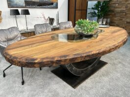 In furniture production, recycled wood is becoming increasingly important. High-quality dining tables and coffee tables made from reclaimed wood offer not... Dining table shape oval dining table