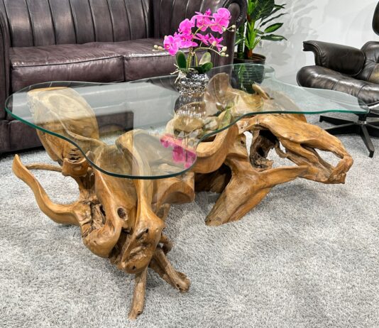 Mesa de café de raíces de algodón Mesa de café de raíces de algodón