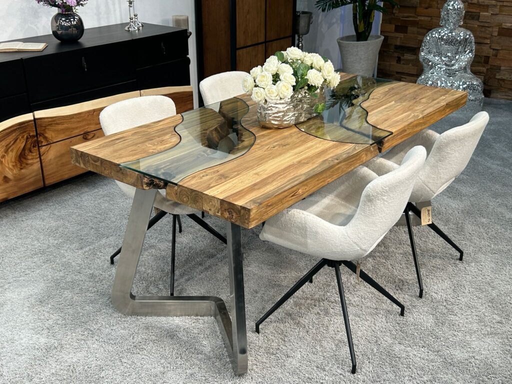 Massive Esstische aus Holz, 300 cm lang Design Massive Esstische aus Holz