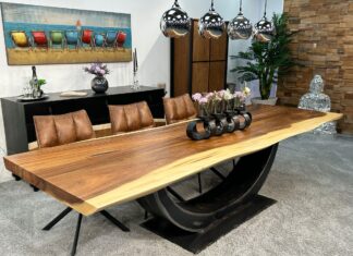 Massive Esstische aus Holz Massive Esstische aus recyceltem Holz