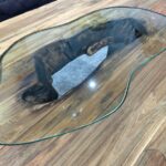 Designtisch mit Glaseinlage Deep Island