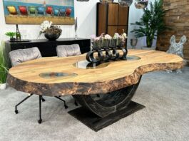 Esstisch aus Altholz der Extraklasse „Fusion“ Esstisch aus Altholz der Extraklasse Fusion