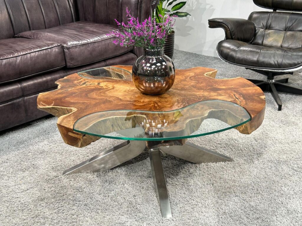 Runder Couchtisch im edlen Design Sunrise