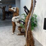 Weinständer aus Altholz