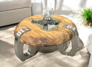 Kleiner runder Wohnzimmertisch „Clash“ Kleiner runder Wohnzimmertisch Serie Clash