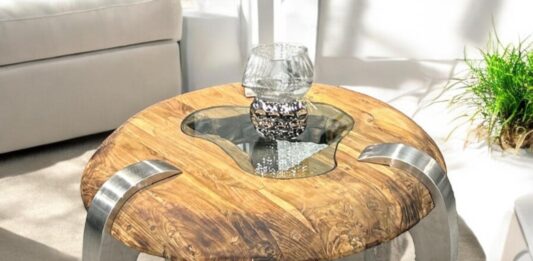 Kleiner runder Wohnzimmertisch „Clash“ Kleiner runder Wohnzimmertisch Serie Clash