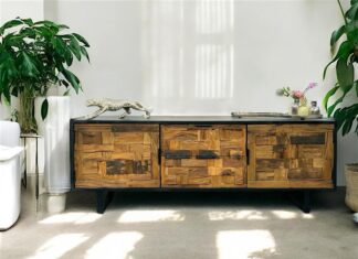 Lowboard / Sideboard aus Holz, Serie „Downtown“ Sideboard und Lowboard Serie Downtown