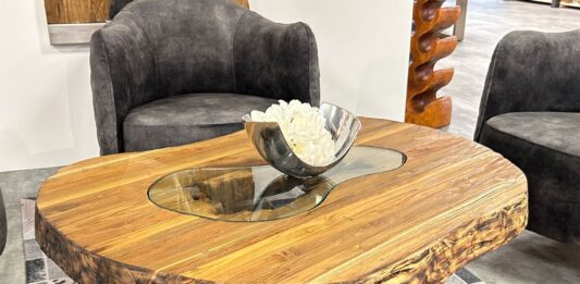 Couchtisch mit Nierenform von GERKEN Wohndesign Couchtisch in Nierenform Atoll